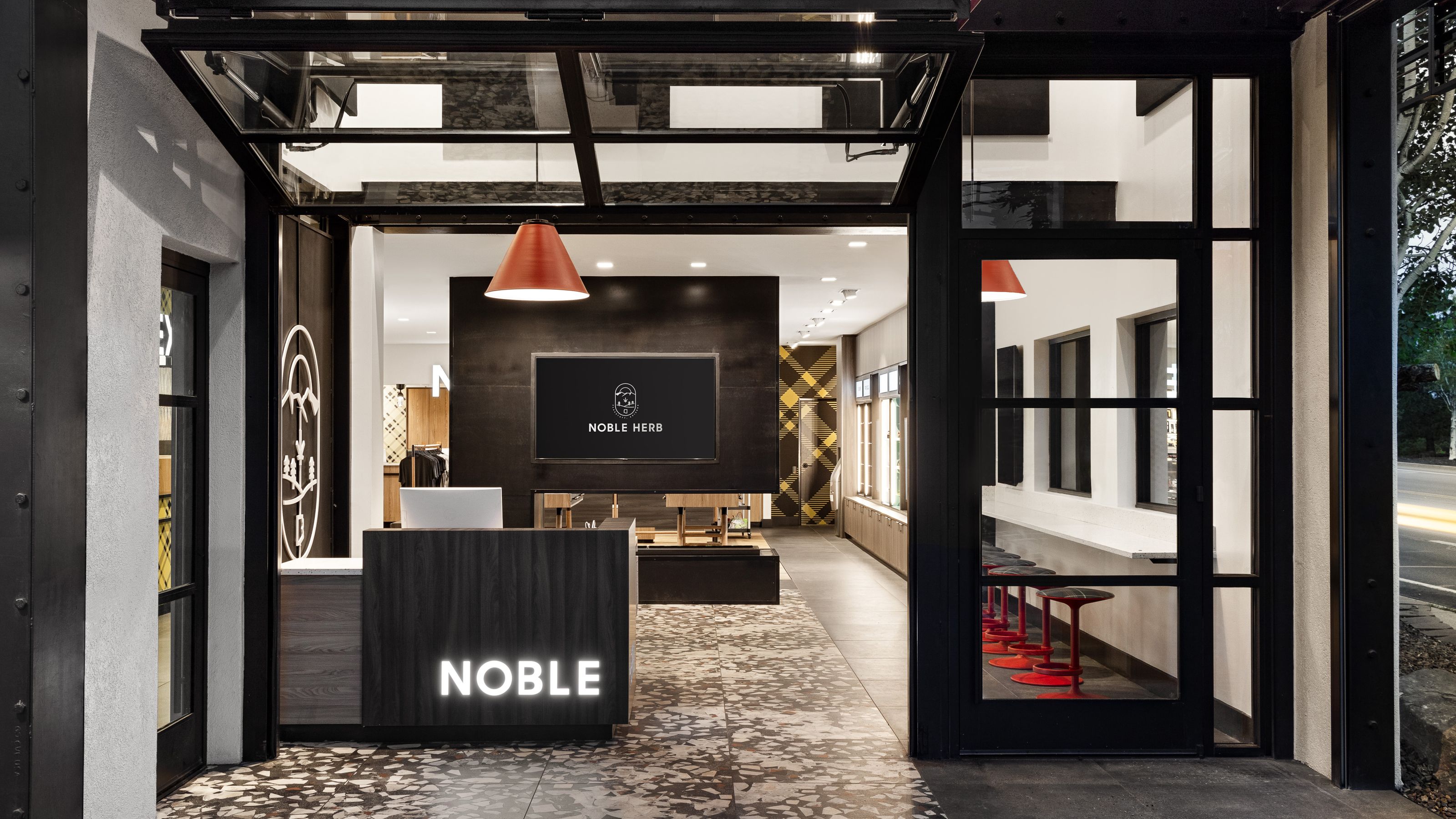 Noble Herb Dispensary Design Portfolio High Road Design Studio